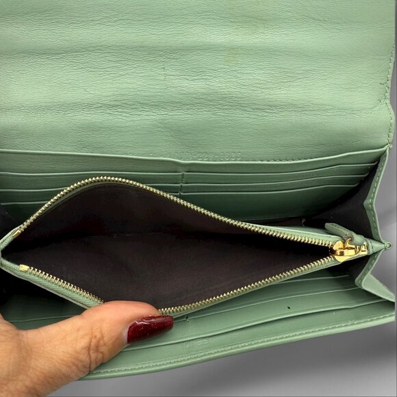 Fendi Bifold Leather Wallet Mint Green - Picture 8 of 9